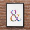 Dignovel Studios Unframed Ampersand Sign Symbol Typography Art Watercolor Art Print Wall Art Poster Home Decor Hanging DN086 - Image 7