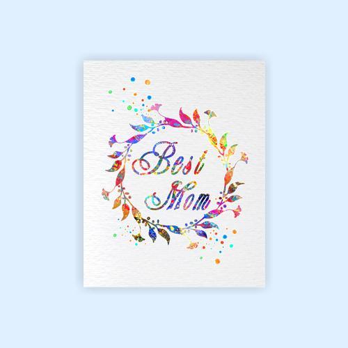 Dignovel Studios Unframed Mothers Day Praise Quotes Best Mom Daughter Watercolor Art Print Wall Art Poster Home Decor Hanging DN093 - Image 2