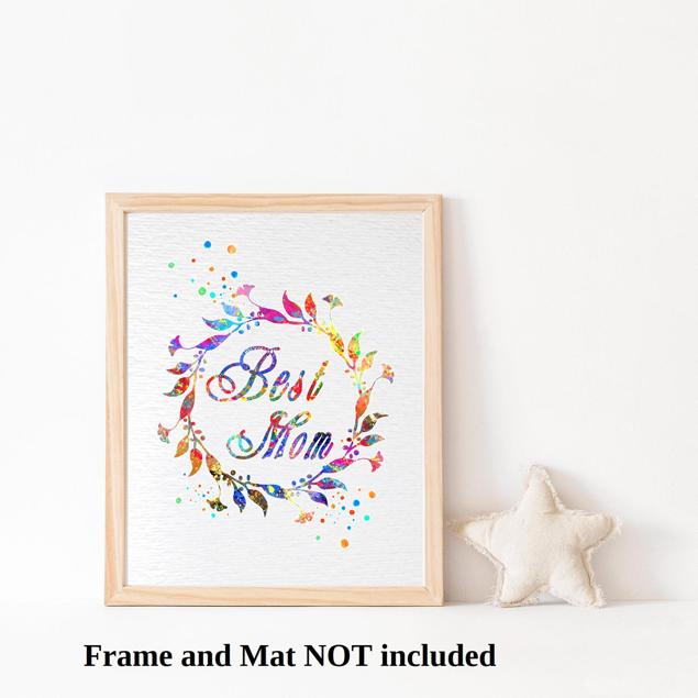 Dignovel Studios Unframed Mothers Day Praise Quotes Best Mom Daughter Watercolor Art Print Wall Art Poster Home Decor Hanging DN093 - Image 3