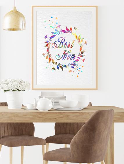 Dignovel Studios Unframed Mothers Day Praise Quotes Best Mom Daughter Watercolor Art Print Wall Art Poster Home Decor Hanging DN093 - Image 8