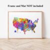 Dignovel Studios Unframed United States Map USA Map Geography Education US History Watercolor Art Print Wall Art Poster Home Decor Hanging DN097 - Image 4