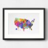 Dignovel Studios Unframed United States Map USA Map Geography Education US History Watercolor Art Print Wall Art Poster Home Decor Hanging DN097 - Image 6