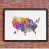 Dignovel Studios Unframed United States Map USA Map Geography Education US History Watercolor Art Print Wall Art Poster Home Decor Hanging DN097 - Image 7