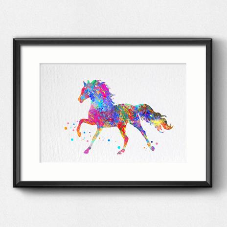 Dignovel Studios Unframed Horse Wildlife Animal Watercolor Art Print Wall Art Poster Home Decor Hanging DN104 - Image 6