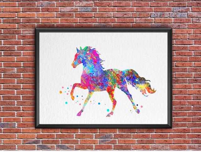 Dignovel Studios Unframed Horse Wildlife Animal Watercolor Art Print Wall Art Poster Home Decor Hanging DN104 - Image 7