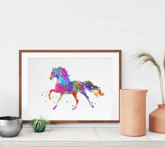 Dignovel Studios Unframed Horse Wildlife Animal Watercolor Art Print Wall Art Poster Home Decor Hanging DN104 - Image 8