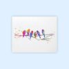 Dignovel Studios Unframed Bird family of 6 watercolor Print Poster Nursery decor Kids Print palyroom N114 Watercolor Art Print Wall Art Poster Home Decor Hanging DN114 - Image 2