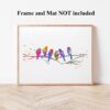 Dignovel Studios Unframed Bird family of 6 watercolor Print Poster Nursery decor Kids Print palyroom N114 Watercolor Art Print Wall Art Poster Home Decor Hanging DN114 - Image 4