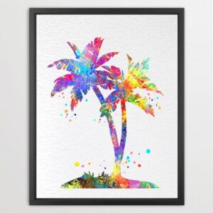 Dignovel Studios Unframed Coconut Tree Watercolor print illustration Print Nursery decor Kids Print kids watercolor print N123 Watercolor Art Print Wall Art Poster Home Decor Hanging DN123