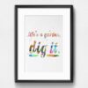 Dignovel Studios Unframed Life's a Garden Dig it Watercolor illustration Print Quote Home decor N126 Watercolor Art Print Wall Art Poster Home Decor Hanging DN126 - Image 6