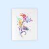 Dignovel Studios Unframed Flower Watercolor illustration Print Yoga relaxation Poster Home Decor Giclee N130 Watercolor Art Print Wall Art Poster Home Decor Hanging DN130 - Image 2