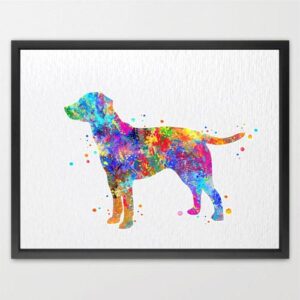 Dignovel Studios Unframed Labrador Dog Watercolor Print Fine Print Children's Decor Home Decor N132 Watercolor Art Print Wall Art Poster Home Decor Hanging DN132
