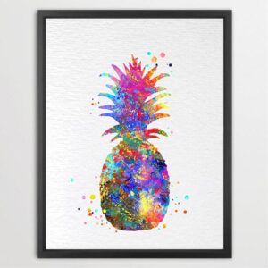 Dignovel Studios Unframed Pineapple print kids Watercolor print illustration Print Nursery decor Kids Print home decor N136 Watercolor Art Print Wall Art Poster Home Decor Hanging DN136