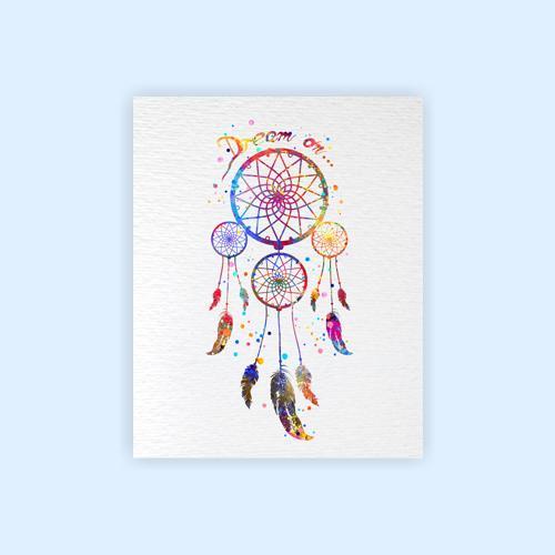 Dignovel Studios Unframed Dreamcatcher Watercolor Print Kids Nursery decor Poster Home Decor print N138 Watercolor Art Print Wall Art Poster Home Decor Hanging DN138 - Image 2