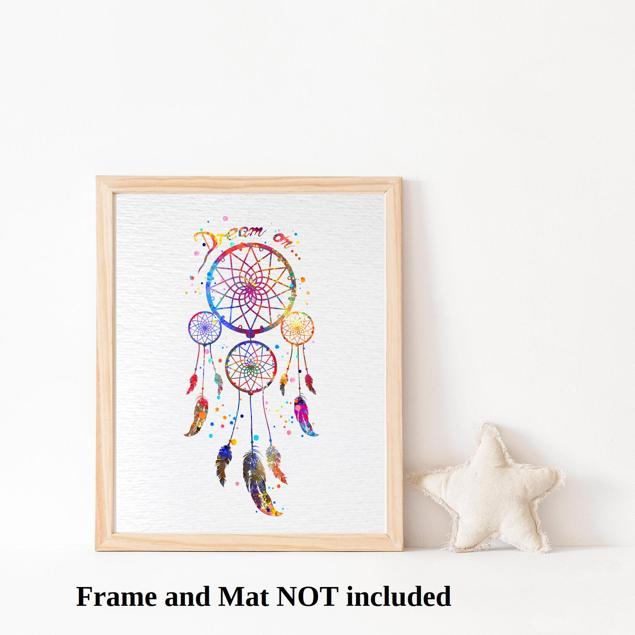 Dignovel Studios Unframed Dreamcatcher Watercolor Print Kids Nursery decor Poster Home Decor print N138 Watercolor Art Print Wall Art Poster Home Decor Hanging DN138 - Image 3