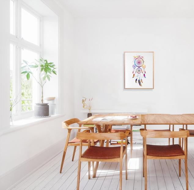 Dignovel Studios Unframed Dreamcatcher Watercolor Print Kids Nursery decor Poster Home Decor print N138 Watercolor Art Print Wall Art Poster Home Decor Hanging DN138 - Image 4