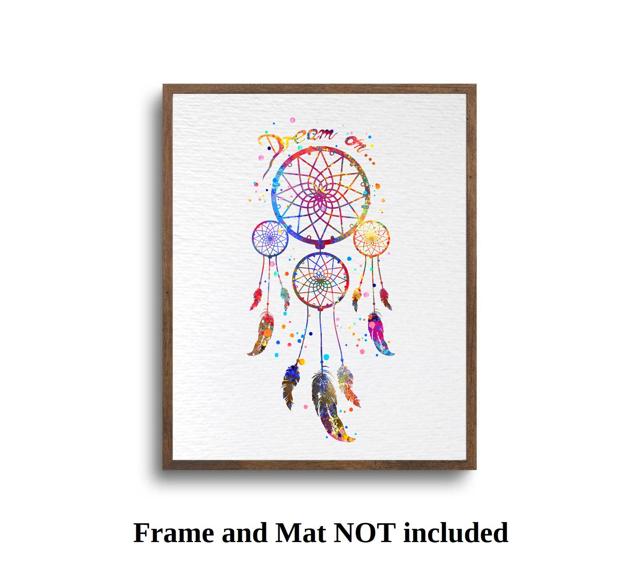 Dignovel Studios Unframed Dreamcatcher Watercolor Print Kids Nursery decor Poster Home Decor print N138 Watercolor Art Print Wall Art Poster Home Decor Hanging DN138 - Image 5