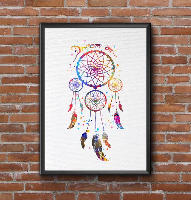 Dignovel Studios Unframed Dreamcatcher Watercolor Print Kids Nursery decor Poster Home Decor print N138 Watercolor Art Print Wall Art Poster Home Decor Hanging DN138 - Image 7
