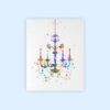 Dignovel Studios Unframed Chandelier Watercolor illustration Print Home decor Poster Giclee N139 Watercolor Art Print Wall Art Poster Home Decor Hanging DN139 - Image 2