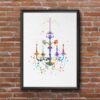 Dignovel Studios Unframed Chandelier Watercolor illustration Print Home decor Poster Giclee N139 Watercolor Art Print Wall Art Poster Home Decor Hanging DN139 - Image 7