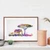 Dignovel Studios Unframed Baby Elephant and Mom Elephant Watercolor Print Poster Home Decor N150 Watercolor Art Print Wall Art Poster Home Decor Hanging DN150 - Image 8