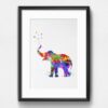 Dignovel Studios Unframed Baby elephant trunk up print kids watercolor Print Poster Nursery decor Kids Print N157 Watercolor Art Print Wall Art Poster Home Decor Hanging DN157 - Image 6