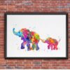 Dignovel Studios Unframed Baby Elephant and Mom Elephant Family of Two Animal Wildlife Safari Africa N175 Watercolor Art Print Wall Art Poster Home Decor Hanging DN175 - Image 7