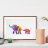 Dignovel Studios Unframed Baby Elephant and Mom Elephant Family of Two Animal Wildlife Safari Africa N175 Watercolor Art Print Wall Art Poster Home Decor Hanging DN175 - Image 8