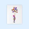 Dignovel Studios Unframed Banksy Girl with Balloons Watercolor illustration Print New Baby Nursery Decor Kids N179 Watercolor Art Print Wall Art Poster Home Decor Hanging DN179 - Image 2