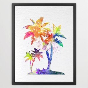 Dignovel Studios Unframed Coconut Tree Watercolor print illustration Print Nursery decor Kids Print kids watercolor print N184 Watercolor Art Print Wall Art Poster Home Decor Hanging DN184