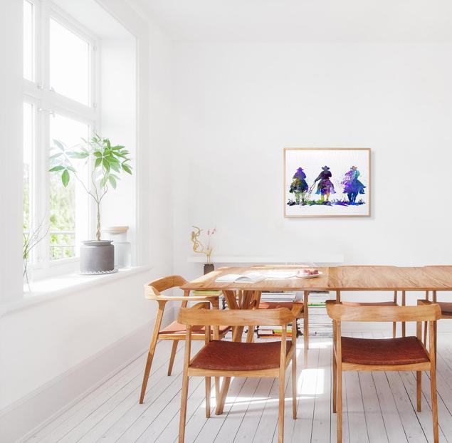 Dignovel Studios Unframed Three Cowboys Print Watercolor Painting Print For Kids Children's Nursery Decor Home Decor N209 Watercolor Art Print Wall Art Poster Home Decor Hanging DN209 - Image 5