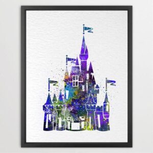 Dignovel Studios Unframed Classic Princess Castle Fairy Tale History Europe Kingdom N210 Watercolor Art Print Wall Art Poster Home Decor Hanging DN210