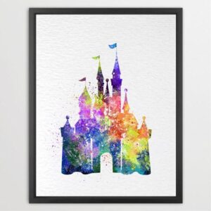 Dignovel Studios Unframed Classic Princess Castle Fairy Tale History Europe Kingdom N211 Watercolor Art Print Wall Art Poster Home Decor Hanging DN211