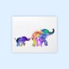 Dignovel Studios Unframed Baby Elephant with Mom Family of Two Watercolor illustration Print N217 Watercolor Art Print Wall Art Poster Home Decor Hanging DN217 - Image 2