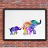 Dignovel Studios Unframed Baby Elephant with Mom Family of Two Watercolor illustration Print N217 Watercolor Art Print Wall Art Poster Home Decor Hanging DN217 - Image 7