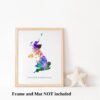Dignovel Studios Unframed United Kingdom Map Country Europe Geography History N220 Watercolor Art Print Wall Art Poster Home Decor Hanging DN220 - Image 3