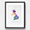 Dignovel Studios Unframed United Kingdom Map Country Europe Geography History N220 Watercolor Art Print Wall Art Poster Home Decor Hanging DN220 - Image 6