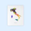 Dignovel Studios Unframed Italy Map world map kids home nursery print children's room playroom N222 Watercolor Art Print Wall Art Poster Home Decor Hanging DN222 - Image 2