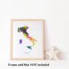 Dignovel Studios Unframed Italy Map world map kids home nursery print children's room playroom N222 Watercolor Art Print Wall Art Poster Home Decor Hanging DN222 - Image 3