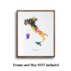 Dignovel Studios Unframed Italy Map world map kids home nursery print children's room playroom N222 Watercolor Art Print Wall Art Poster Home Decor Hanging DN222 - Image 5