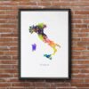 Dignovel Studios Unframed Italy Map world map kids home nursery print children's room playroom N222 Watercolor Art Print Wall Art Poster Home Decor Hanging DN222 - Image 7
