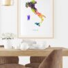 Dignovel Studios Unframed Italy Map world map kids home nursery print children's room playroom N222 Watercolor Art Print Wall Art Poster Home Decor Hanging DN222 - Image 8