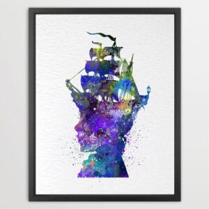 Dignovel Studios Unframed Marie Antoinette's Head Print Poster Home decor Kids Decor Print N234 Watercolor Art Print Wall Art Poster Home Decor Hanging DN234