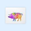 Dignovel Studios Unframed Pig Pinky Piggy Animal N236 Watercolor Art Print Wall Art Poster Home Decor Hanging DN236 - Image 2