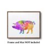 Dignovel Studios Unframed Pig Pinky Piggy Animal N236 Watercolor Art Print Wall Art Poster Home Decor Hanging DN236 - Image 3