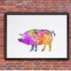 Dignovel Studios Unframed Pig Pinky Piggy Animal N236 Watercolor Art Print Wall Art Poster Home Decor Hanging DN236 - Image 7