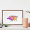 Dignovel Studios Unframed Pig Pinky Piggy Animal N236 Watercolor Art Print Wall Art Poster Home Decor Hanging DN236 - Image 8