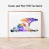 Dignovel Studios Unframed Elephant Family Baby Elephant and Mom Elephant Poster Giclee Decor Kids Nursery Decor N241 Watercolor Art Print Wall Art Poster Home Decor Hanging DN241 - Image 4