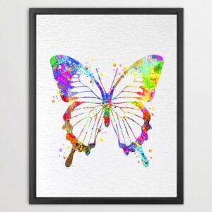 Dignovel Studios Unframed Butterfly N242 Watercolor Art Print Wall Art Poster Home Decor Hanging DN242