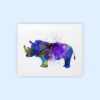 Dignovel Studios Unframed Rino Watercolor illustration Print Nursery Kids Print Fantasy Animal print N246 Watercolor Art Print Wall Art Poster Home Decor Hanging DN246 - Image 2